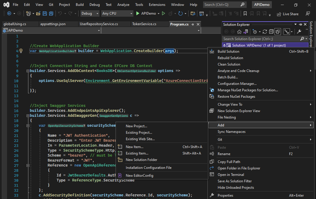 Multiple Projects under the same Solution in Visual Studio